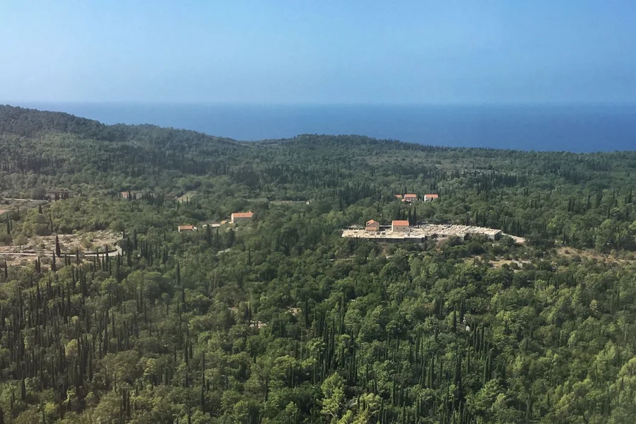 The green hills and valley of the Konavle region, Croatia