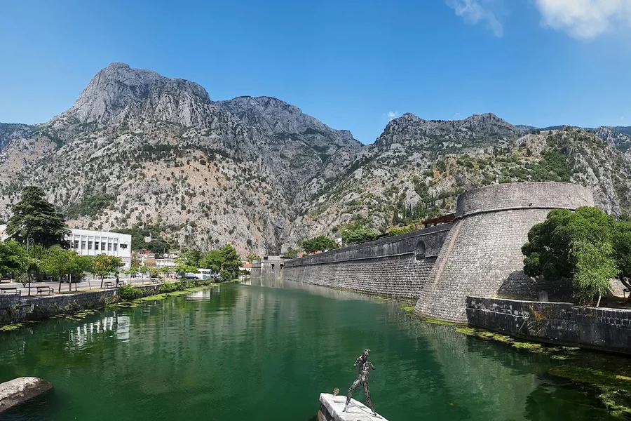 The old town walls of Kotor, Montenegro day trip from Dubrovnik