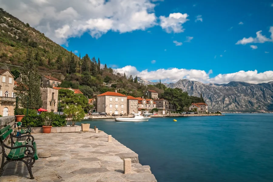 The quay at Perast on the Bay of Kotor