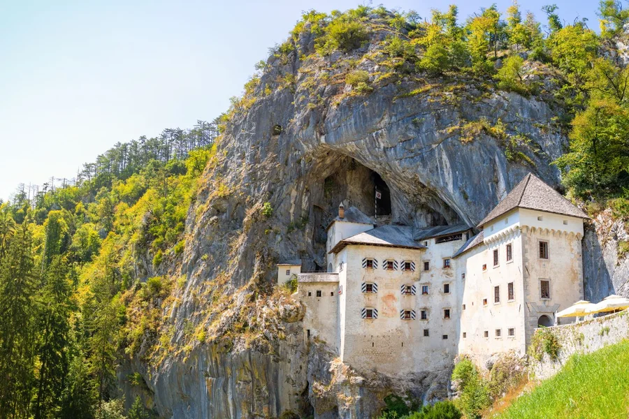 Predjama Castle built into the cliff face, Slovenia day trip from Zagreb