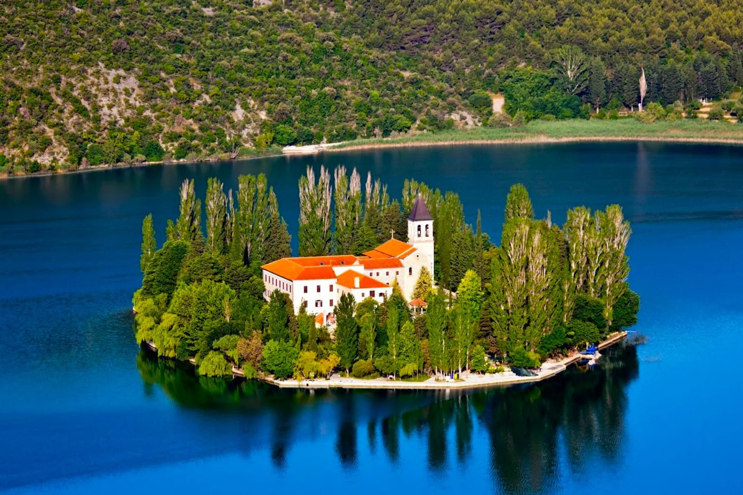 Visovac Island monastery, Krka National Park day trip from Zadar