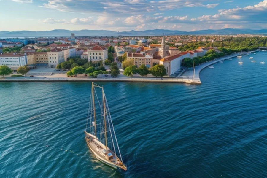 Sailing boat in Zadar harbour