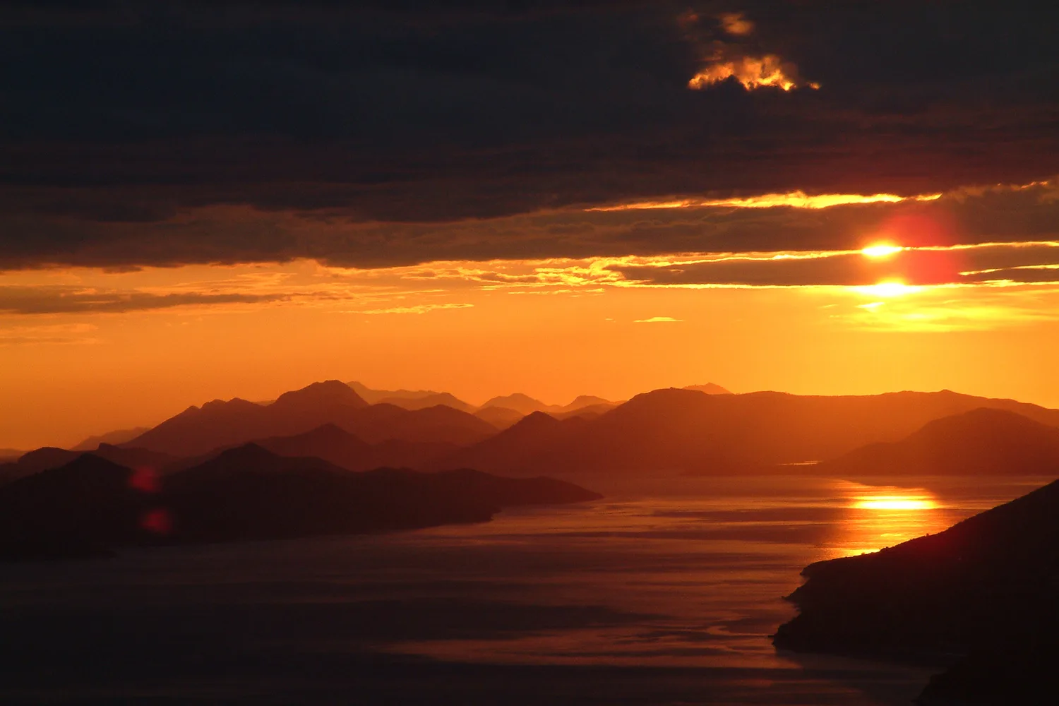 Sunset over the Elaphiti Islands, Croatia