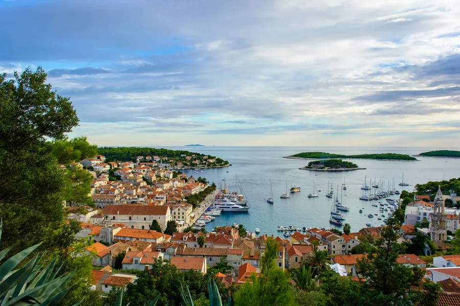 Hvar harbour and old town, Croatia