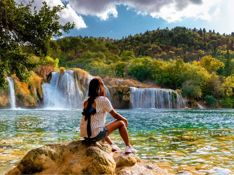 Waterfalls in Krka River National Park