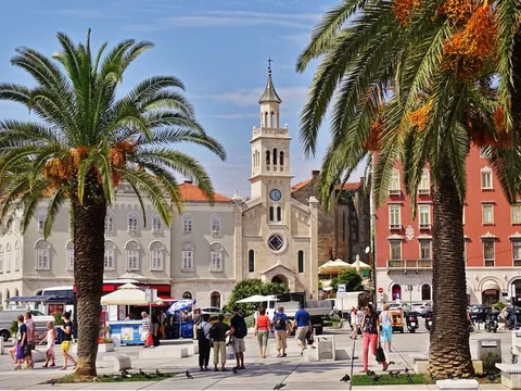 Split waterfront and old town, Croatia