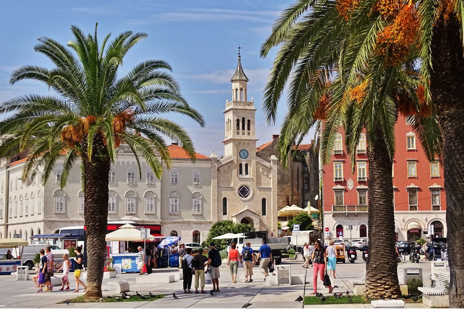 Split Riva waterfront and Diocletian bell tower, Zadar to Split private transfer